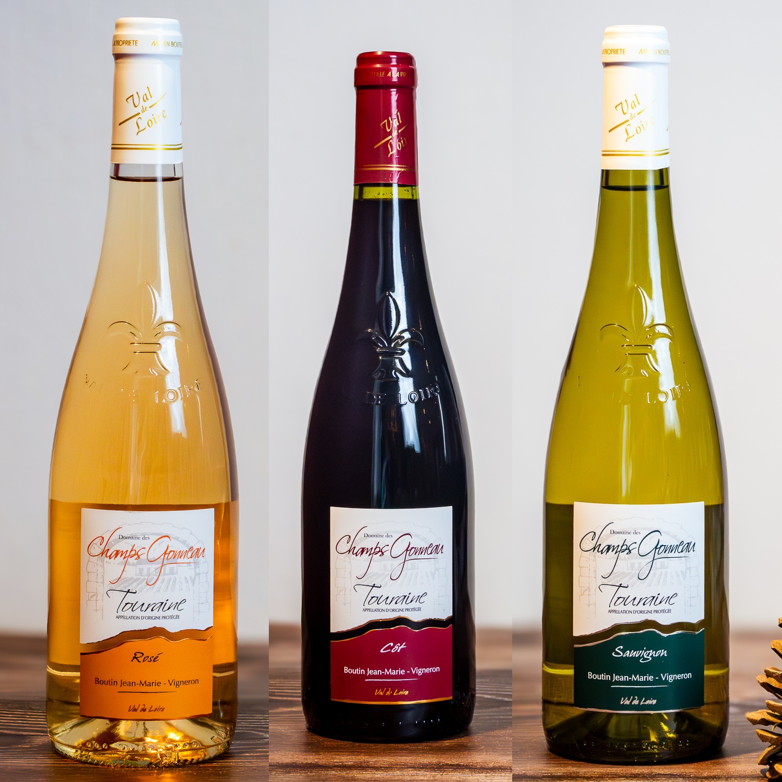 2 blancs "Sauvignon" + 2 Rouges "Côt"+ 2 Rosés