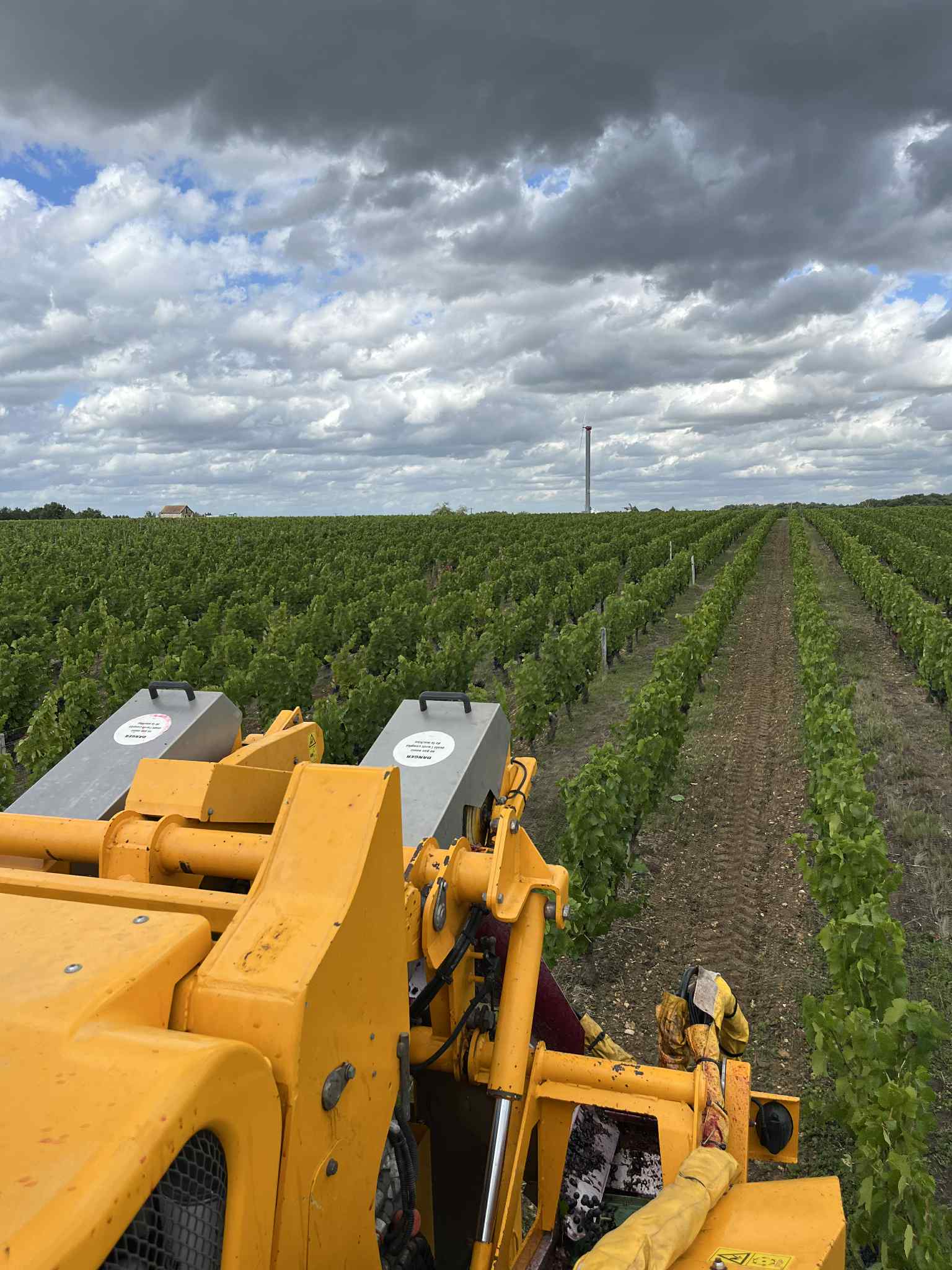 Vue machine à vendanger Grégoire